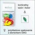 Elementy z mikrogumy - 12 szt., ca. 3 cm. Wzór : Liść ostrokrzewu Kolor : ciemnozielony Kod: EMG-LF09 - 58 Elementy z mikrogumy - 12 szt., ca. 3 cm. Wzór : Liść ostrokrzewu Kolor : ciemnozielony Kod: EMG-LF09 - 58